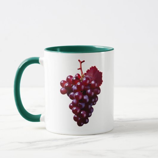 Realistische rode druiven mok (Links)