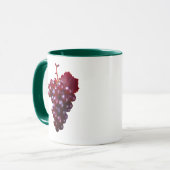 Realistische rode druiven mok (Voorkant links)