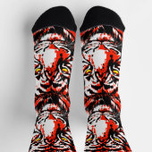 Realistische Rode Tijgerkop Soks - Tijger Soks Sokken (Top)