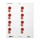 Realistische rode tomaat etiket (Full Sheet)