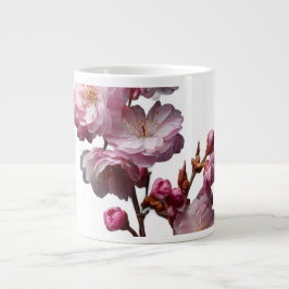 Realistische Sakura bloemen Grote Koffiekop