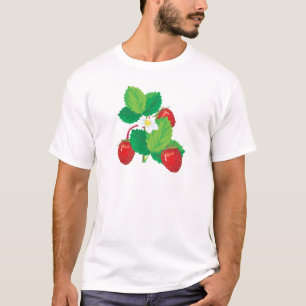 realistische sappige aardbeien t-shirt