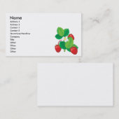 realistische sappige aardbeien visitekaartje (Voorkant / Achterkant)