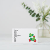 realistische sappige aardbeien visitekaartje (Staand voorkant)