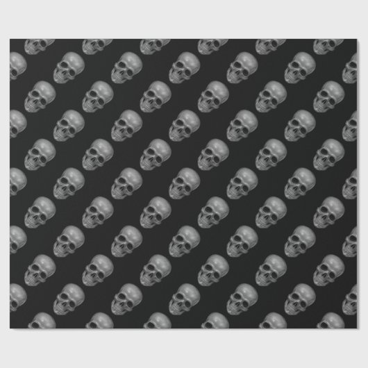 Realistische schedel cadeaupapier (Vlak)