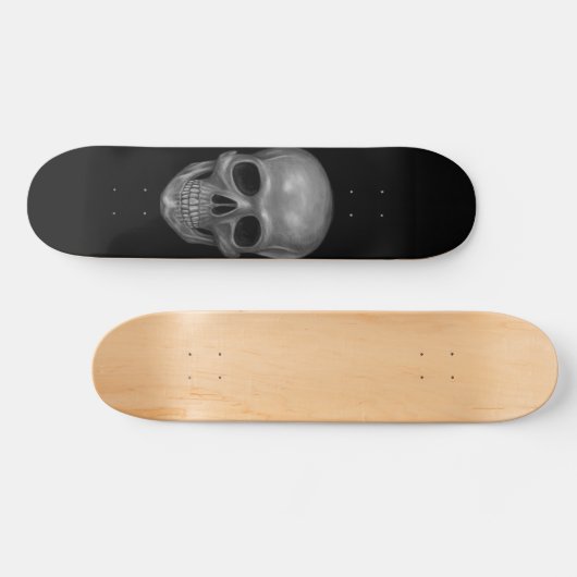 Realistische schedel persoonlijk skateboard (Horizontaal)