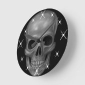 Realistische schedel ronde klok (Hoek)
