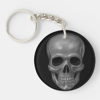 Realistische schedel sleutelhanger