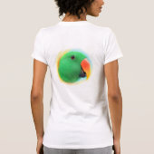 realistische schilderij van Eclectus parrot T-shirt (Achterkant)