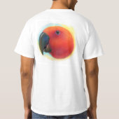realistische schilderij van Eclectus parrot T-shirt (Achterkant)