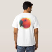 realistische schilderij van Eclectus parrot T-shirt (Achterkant volledig)