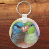 realistische schilderij van parrotlet sleutelhanger (Voorkant)