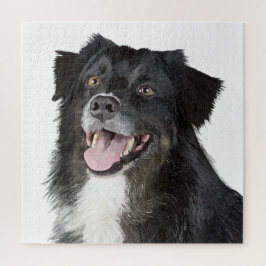 Realistische schildering van een prachtige hond legpuzzel