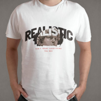 Realistische slogan met antiek standbeeld hoofd t-shirt