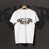 Realistische slogan met antiek standbeeld hoofd t-shirt