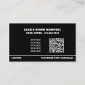 *~* Realistische Sneeuwverwijdering Sneeuwvrachtwa Visitekaartje (Achterkant)