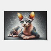 Realistische Sphynx Kat, Sphynx Haarloze Kat Liefh Deurmat (Voorkant)