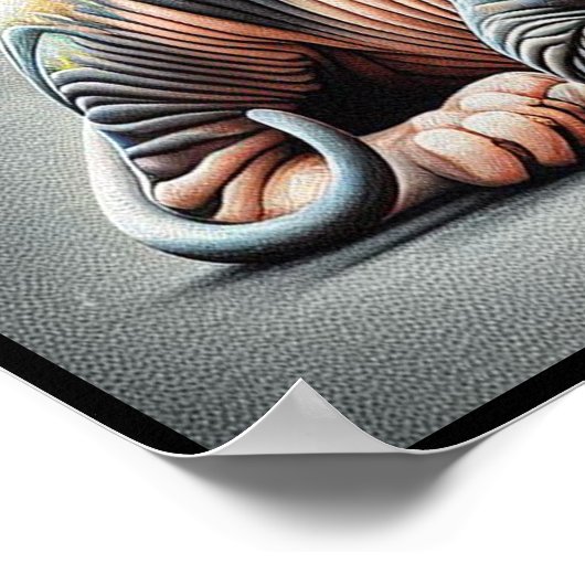 Realistische Sphynx Kat, Sphynx Haarloze Kat Liefh Poster (Hoek)