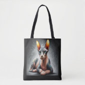 Realistische Sphynx Kat, Sphynx Haarloze Kat Liefh Tote Bag (Voorkant)