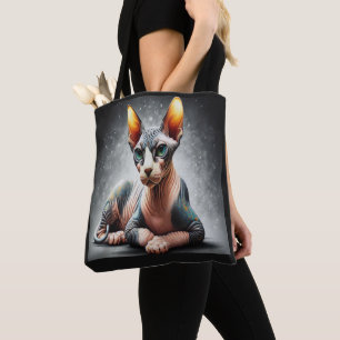 Realistische Sphynx Kat, Sphynx Haarloze Kat Liefh Tote Bag