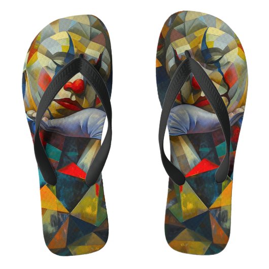 realistische tekening teenslippers (Voetbed)