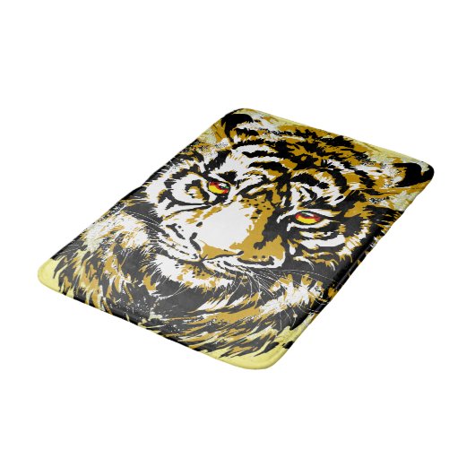 Realistische Tiger Bath Mat - Tiger Head Tekening (Gekanteld)
