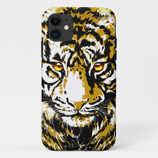 Realistische Tiger iPhone Case - Tiger Head Tekeni (Achterkant)