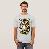 Realistische tijger - Kool tijgerkoptekening T-shirt (Voorkant volledig)