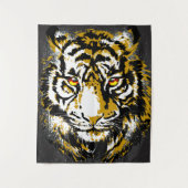 Realistische tijger - Kool tijgerkoptekening Wandkleed (Voorkant)