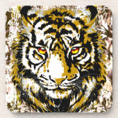 Realistische tijger - Onderzetters voor het trekke (Voorkant)
