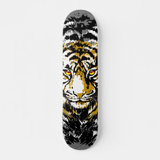 Realistische tijgerskateboard - Tiger Head Tekenin Persoonlijk Skateboard (Voorkant)