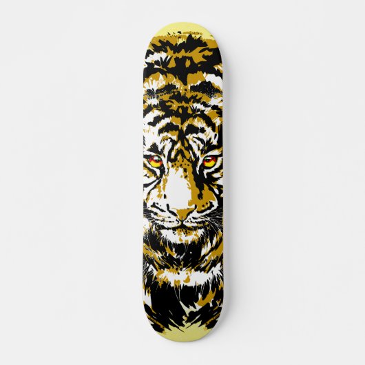 Realistische tijgerskateboard - Tiger Head Tekenin Persoonlijk Skateboard (Voorkant)