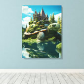 Realistische Topiary Art Natuurlijke Surrealistisc Canvas Afdruk (Insitu (Houten vloer))