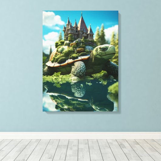 Realistische Topiary Art Natuurlijke Surrealistisc Canvas Afdruk (Insitu (Houten vloer))