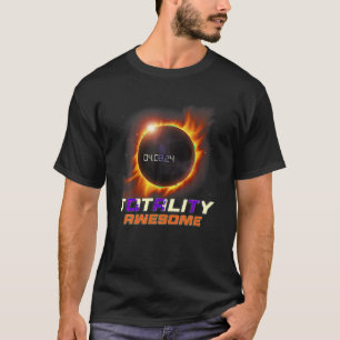 Realistische totale zonsverduistering 2024 totalit t-shirt