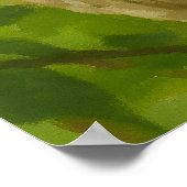 Realistische Uil Schilderen in Woodland Instelling Poster (Hoek)