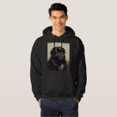 realistische verf voor Newfoundlandhond Hoodie (Voorkant volledig)