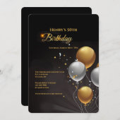 Realistische verjaardagsballonnen kaart (Voorkant / Achterkant)