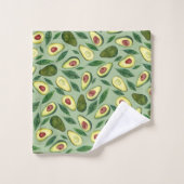 Realistische Waterverf Avocado Slices Green  Bad Handdoek (Wasdoekje)