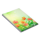 Realistische wazige lente achtergrond-2374 notitieboek (Rechterzijde)