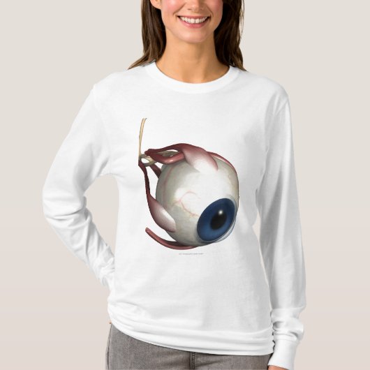 Realistische weergave van de spieren van het oog t-shirt (Voorkant)