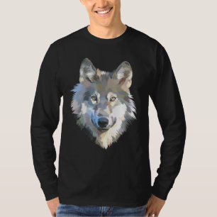 Realistische witte wolf realistische dierenprint m t-shirt