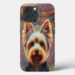 Realistische Yorkshire Terrier Hond Kleurrijke Bor Case-Mate iPhone Case