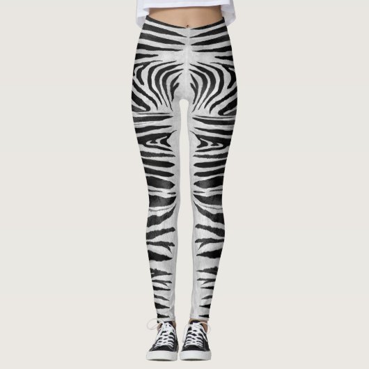 Realistische zebra leggings (Voorkant)