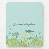 Realistische Zee Turtle Muismat (Voorkant)