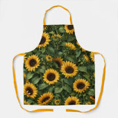 Realistische zonnebloem botanische kunst schort (Voorkant)
