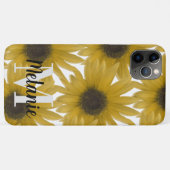 Realistische Zonnebloementuin Met Eigen Naam Case-Mate iPhone Case (Achterkant (horizontaal))
