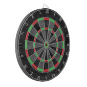 Realistische zwarte bonttextuur dartbord (Voorkant Links)