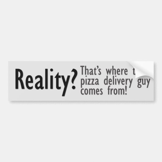 Realiteit? Bumpersticker (Voorkant)