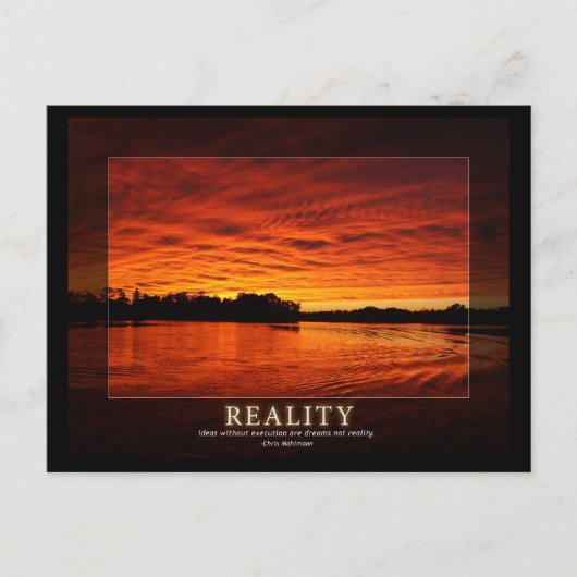 Realiteit - Ideeën in motivatie Briefkaart (Voorkant)